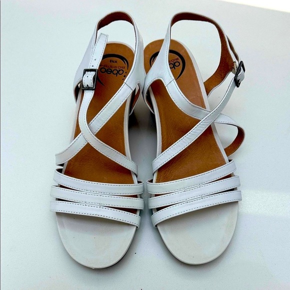 Abeo Loretta White Leather Orthotic Sandal: NWB - Picture 1 of 15